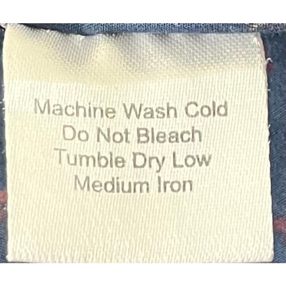 HUDSON & BARROW BUTTON-UP SHIRT, WOMENS, S, (PTP 20”), NAVY BLUE W/FLORAL PRINT - Picture 11 of 11